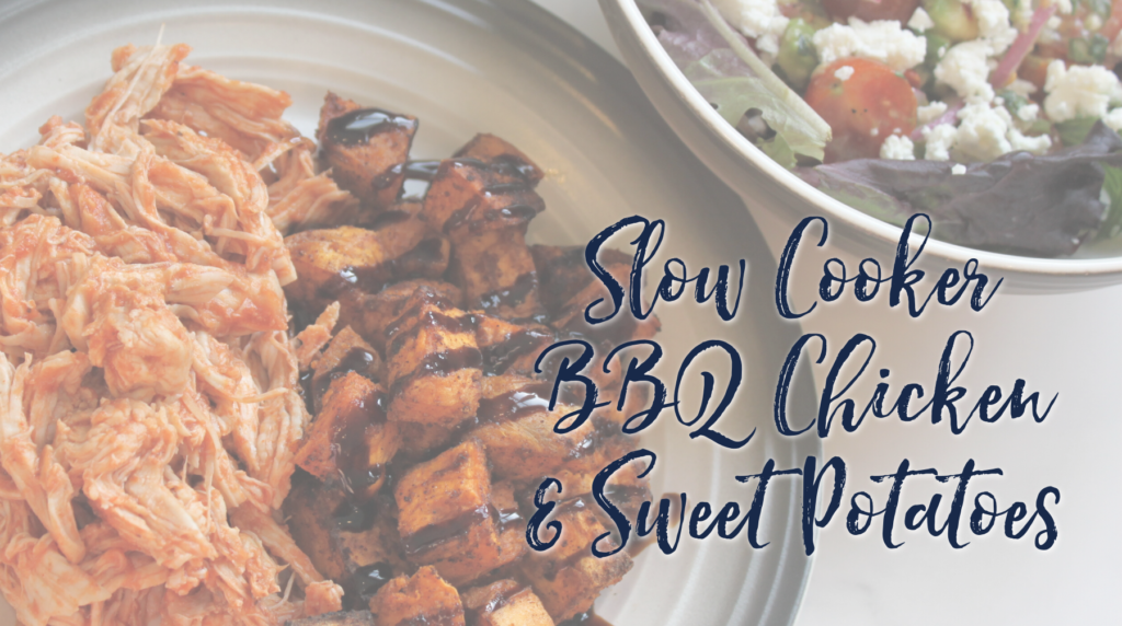 Recipe: Crockpot BBQ Pulled Chicken and Roasted Sweet Potatoes